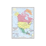 Harta de America de Nord A4 – plastifiata Enciclopedii Dictionare si Atlase imagine 2022