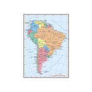 Harta America de Sud A4 – plastifiata Enciclopedii Dictionare si Atlase imagine 2022
