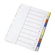 Separatoare cu index color, A4, index 1-10 (color) imagine 2022