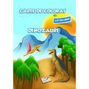 Carte de colorat cu abtibilduri. Dinozauri librariadelfin.ro imagine 2022