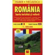Romania. Harta turistica si rutiera (Huber Kartographie) librariadelfin.ro