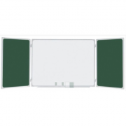 Tabla scolara triptica verde alba verde ( metalo-ceramica magnetica ) 1500x1200x3000mm tstave300