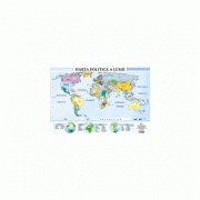 Harta politica a lumii – Plansa format A2 Enciclopedii Dictionare si Atlase. Atlase, Harti de perete si Planse tematice. Harta Lumii. Harta Politica a lumii imagine 2022