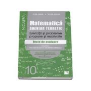 Matematica. Breviar teoretic cu exercitii si probleme propuse si rezolvate. Filiera teoretica, profil real, specialitatea stiintele naturii. Filiera T