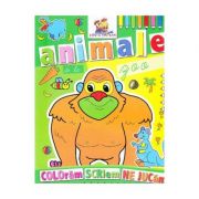 Animale de la zoo. coloram, scriem, ne jucam