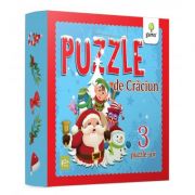Puzzle de Craciun - contine trei puzzle-uri cu piese mari