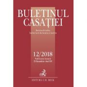 Buletinul Casatiei nr. 12/2018 librariadelfin.ro