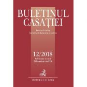 Buletinul casatiei nr. 12/2018