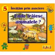 Carti pliate cu ferestre. Invatam prin asociere - Unde traiesc animalele?