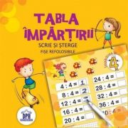 Tabla impartirii. scrie si sterge. fise refolosibile
