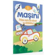 Prima carte de colorat cu abtibilduri. masini