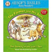 The farmer and his sons with the donkey and the lion's den - aesop's fables