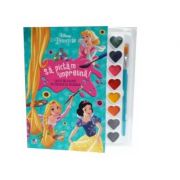 Disney. printese. sa pictam impreuna! carte de colorat cu pensula si acuarele (format mic)