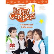 Happy Campers. Student’s Book and Workbook, clasa I – Angela Llanas Auxiliare scolare. Auxiliare Clasa a 1-a. Limba Engleza clasa 1 imagine 2022