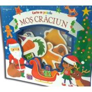Carte cu puzzle. mos craciun. bebe invata