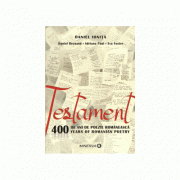 Testament. 400 de ani de poezie romaneasca. 400 years of romanian poetry – Daniel Ionita imagine 2022