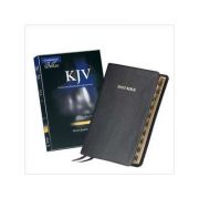 KJV Concord Reference Bible, Black Calfsplit Leather, Red Letter Text librariadelfin.ro