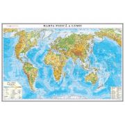 Harta fizica a lumii 700x500mm (GHLF70-L) Enciclopedii Dictionare si Atlase. Atlase, Harti de perete si Planse tematice. Harta Lumii imagine 2022