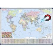 Harta politica a lumii 1000x700mm – Harta magnetica pe suport rigid (GHL4P-INT-OM)