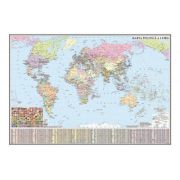 Harta politica a lumii/Harta de contur (verso), 600x470 mm (GHLP60) imagine libraria delfin 2021