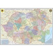 Romania si Republica Moldova. Harta administrativa (1000x700 mm), fara sipci (GHR4CD1-L) imagine libraria delfin 2021