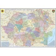 Romania si Republica Moldova. Harta administrativa (1400x1000mm), fara sipci (GHR5CD1-L)