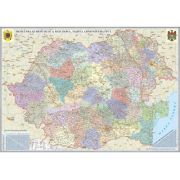 Romania si Republica Moldova. Harta administrativa (700x500mm), fara sipci (GHRA70-L) Enciclopedii Dictionare si Atlase. Atlase, Harti de perete si Planse tematice imagine 2022