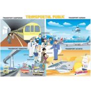Transportul public / Pericolele strazii (DUO) – Plansa cu 2 teme distincte imagine 2022