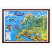 Europe map for children, 3D Projection, 1000x700mm (3DGHECP100-EN) (3DGHECP100-EN)