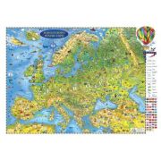Harta Europei pentru copii 2000x1400mm, fara sipci (GHECP200-L) librariadelfin.ro imagine 2022