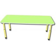 Masa reglabila DREPTUNGHIULARA pentru gradinita cu blat verde (MBMRCUA17238V) librariadelfin.ro