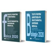 Pachet de teste Fizica si Biologie pentru admiterea in invatamantul superior medical 2020, editura Carol Davila