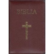 Biblia foarte mica, 043, coperta piele, grena, cu cruce, margini aurii, repertoar