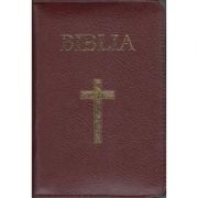 Biblia medie, 063, coperta piele, grena, cu cruce, margini aurii, repertoar librariadelfin.ro