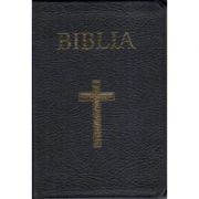 Biblia mica, 053, coperta piele, neagra, cu cruce, margini aurii, repertoar librariadelfin.ro imagine 2022