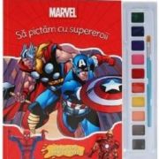 Sa pictam cu supereroii. Carte de colorat cu pensula si acuarele - Disney