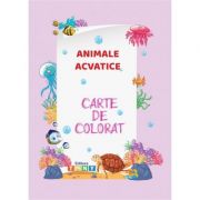 Carte de colorat. animale acvatice