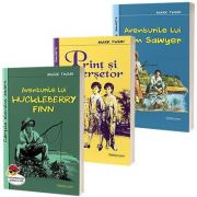 Pachet Mark Twain. Aventurile lui Huckleberry Finn, Print si cersetor, Aventurile lui Tom Sawyer librariadelfin.ro