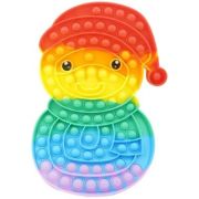 Jucarie antistres din silicon Pop it now and flip om de zapada multicolor, FLIPPY