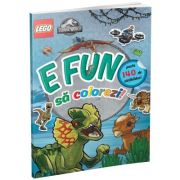 E fun sa colorezi - jurassic world (carte de colorat cu abtibilduri)
