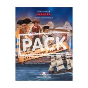 Literatura adaptata pentru copii benzi desenate treasure island. set cu audio cd - virginia evans