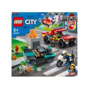 LEGO City – Stingere de incendiu si urmarire politista 60319, 295 de piese librariadelfin.ro