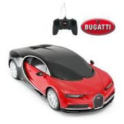 Masina cu telecomanda Bugatti Chiron rosu cu scara 1 la 24, Rastar