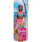Papusa Barbie Sirena cu colier si coronita roz, Barbie librariadelfin.ro