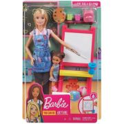 Set de joaca Barbie. Mobilier cu papusa profesoara de pictura, Barbie (set imagine 2022