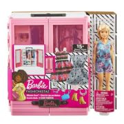 Dulapior cu hainute si papusa, Barbie Accesorii imagine 2022