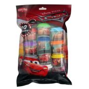 Set 10 borcanase cu plastilina Cars