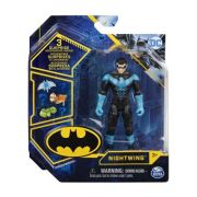 Figurina Batman, Nightwing cu costum Tech si articulata, cu 3 accesorii surpriza, 10 cm, Spin Master librariadelfin.ro