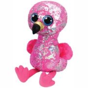 Jucarie de plus Beanie Boos, Flamingo, cu paiete, 42 cm, roz, TY librariadelfin.ro