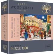 Puzzle din lemn strada pregatita de Craciun 1000 de piese 1000 imagine 2022